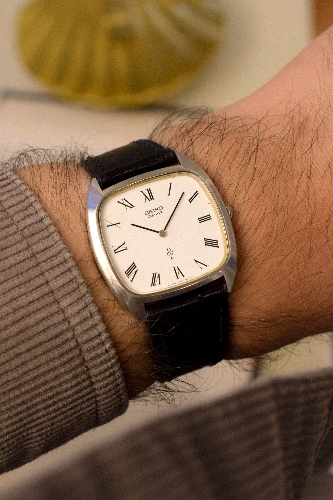 1977 Seiko Quartz Roman Steel Tonneau