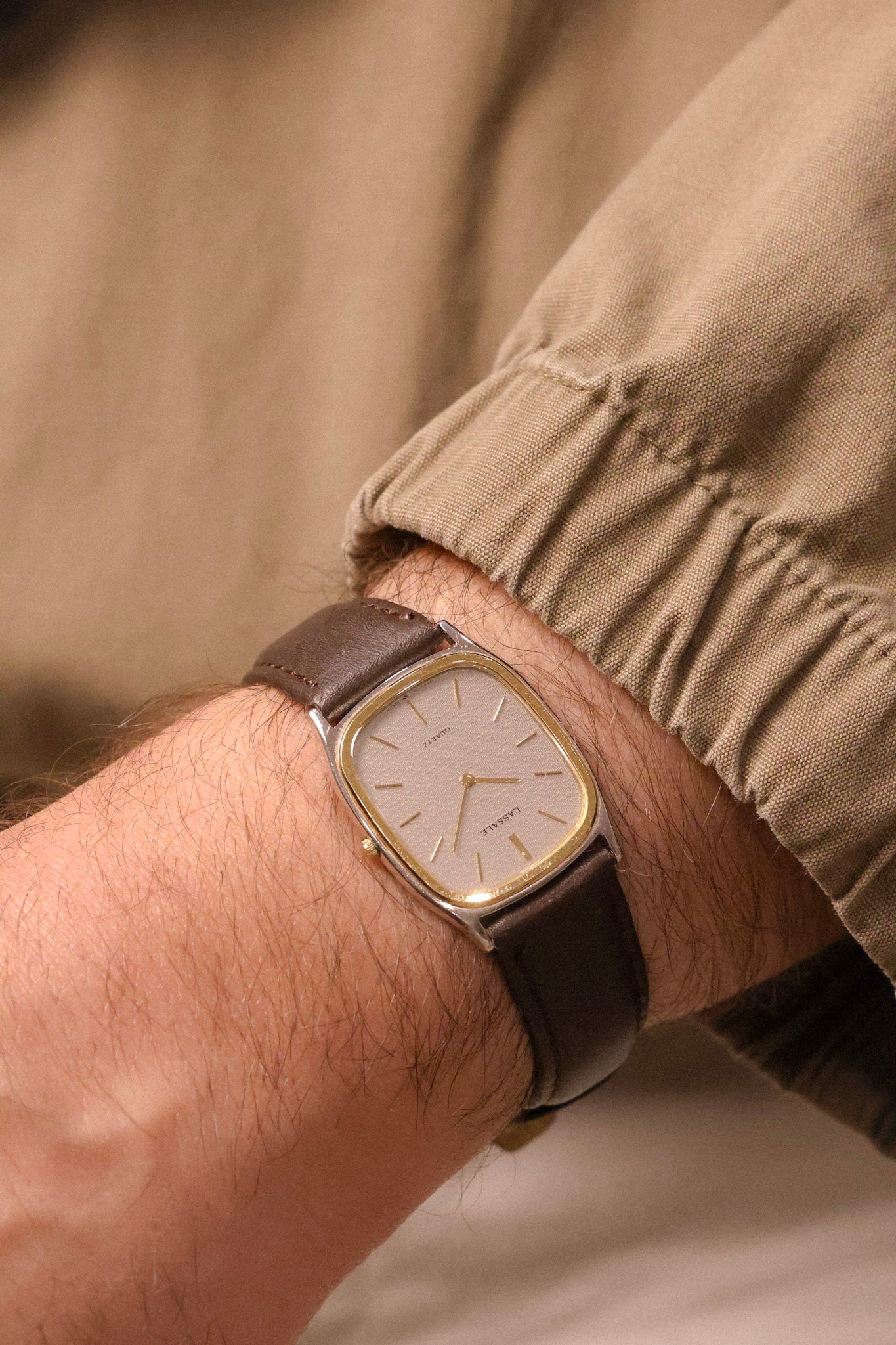 1984 Seiko Lassale Gray Honeycomb Ellipse