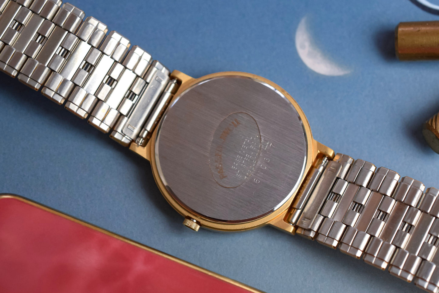 1986 Seiko NOS Roman Moonphase Calendar