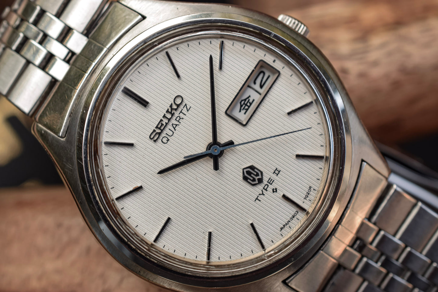 1976 Seiko SilverWave Tapestry Dial Day-Date