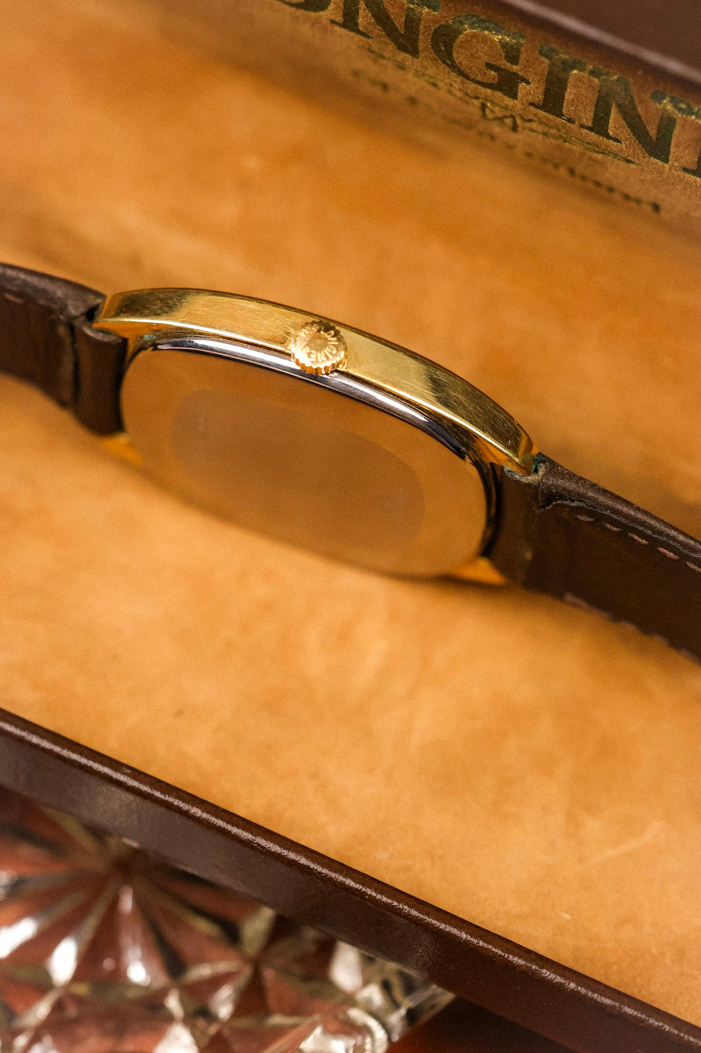 70s Longines Mechanical Linen Tonneau - In Box