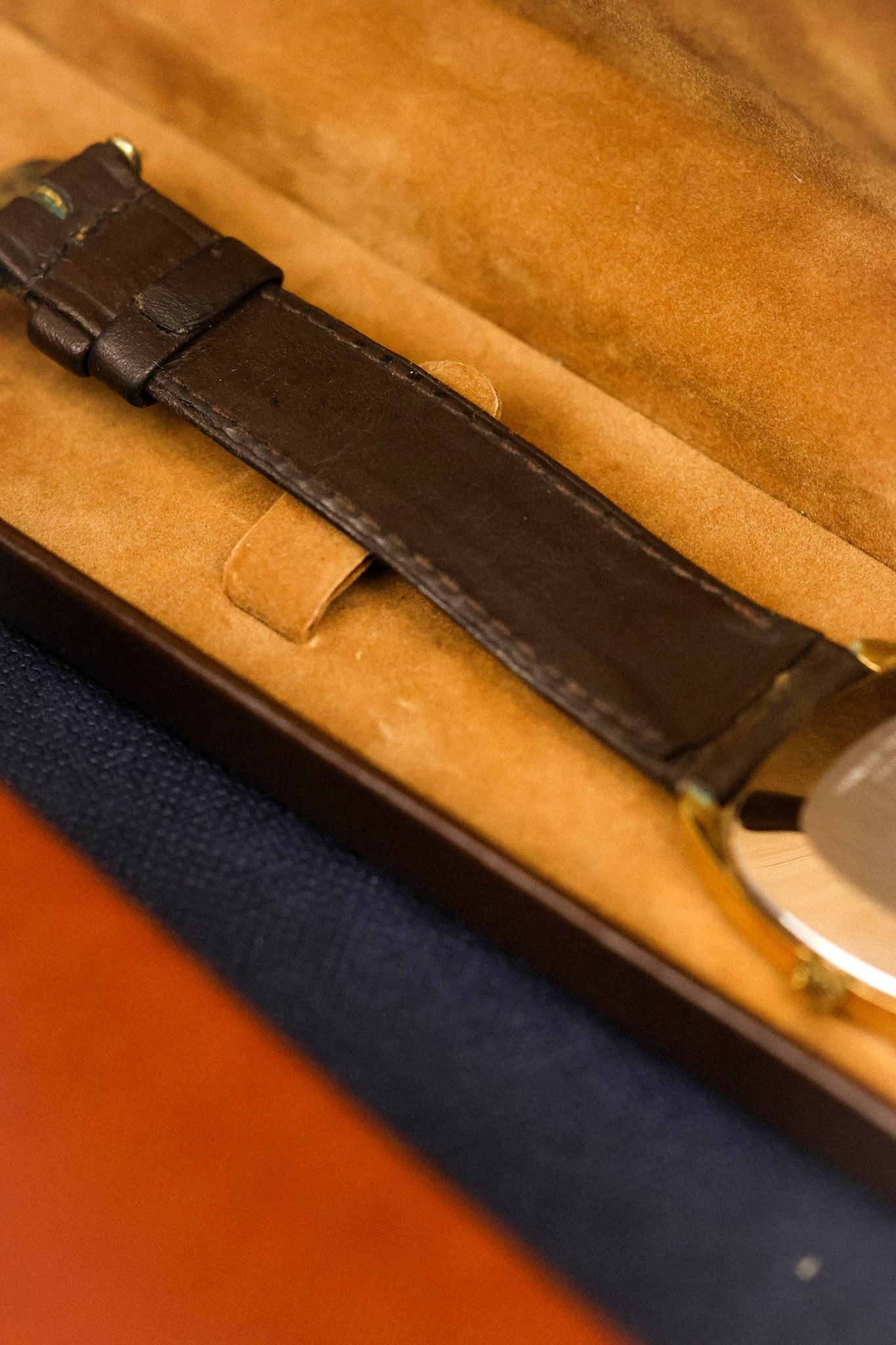 70s Longines Mechanical Linen Tonneau - In Box