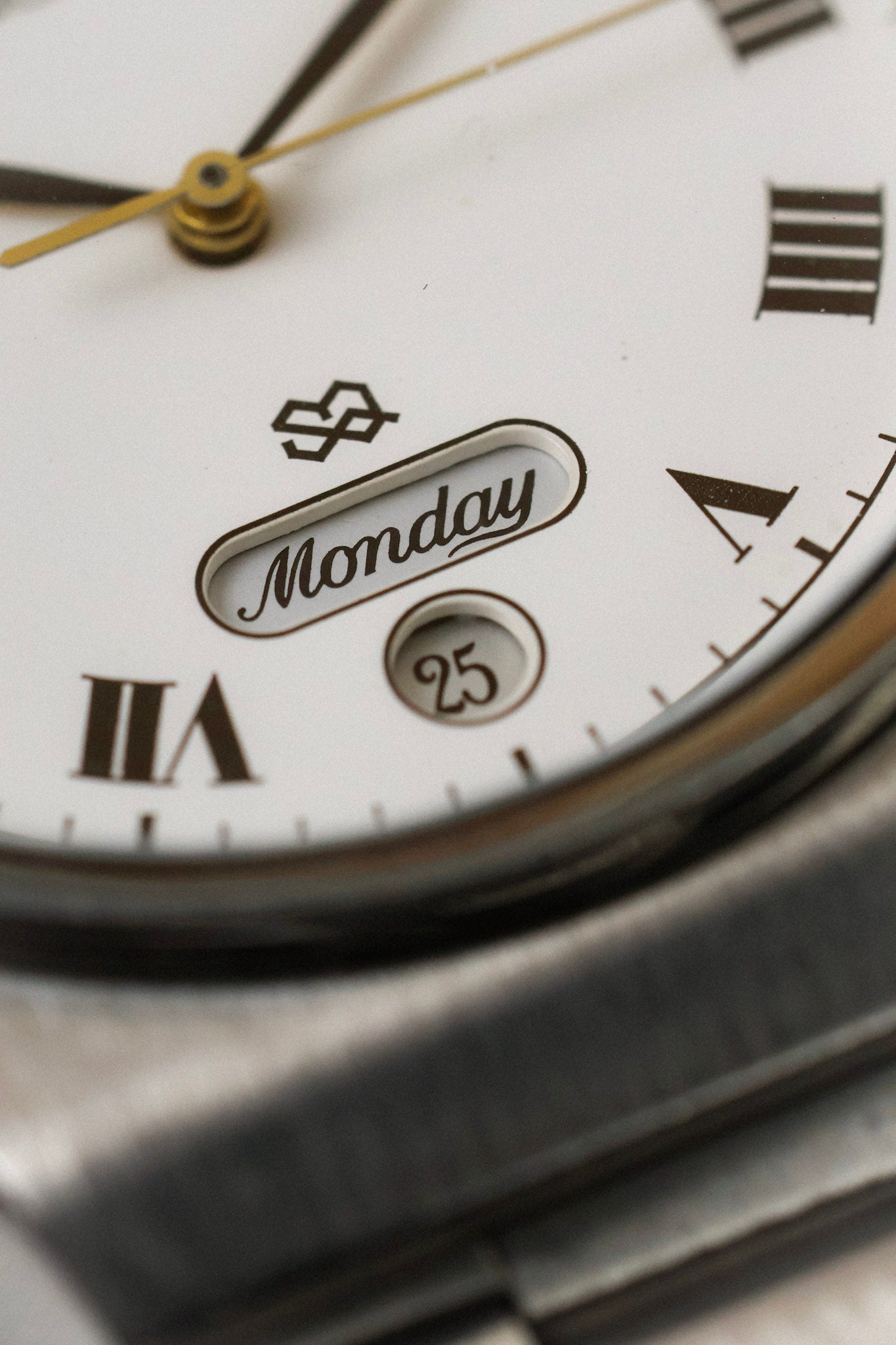 1990 Seiko SQ Steel Roman Script Day-Date