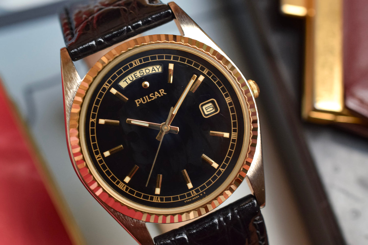 1996 Pulsar Two Toned Gilt Day-Date "President"