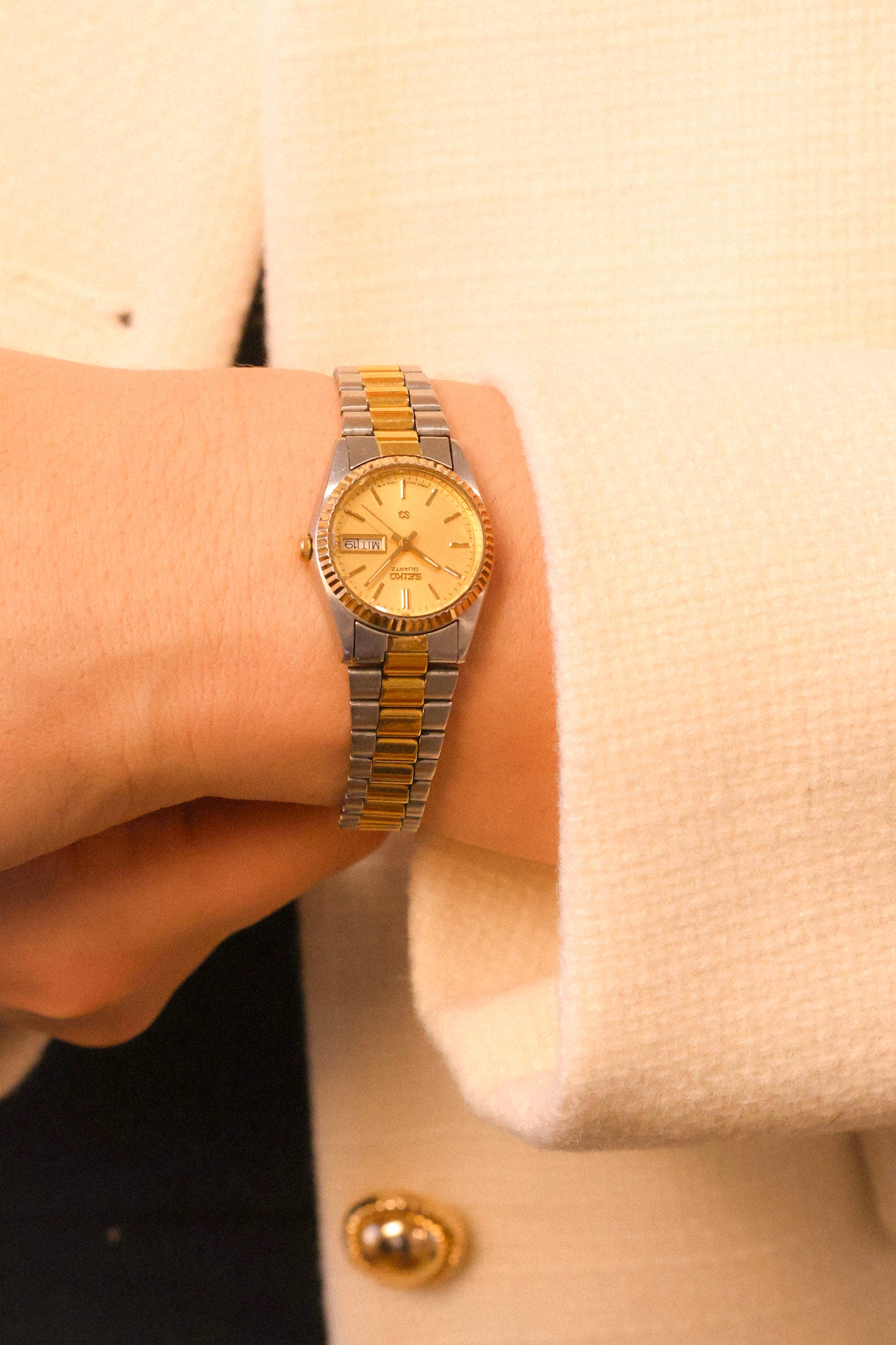 1985 Seiko Mini Champagne Two Toned Prez