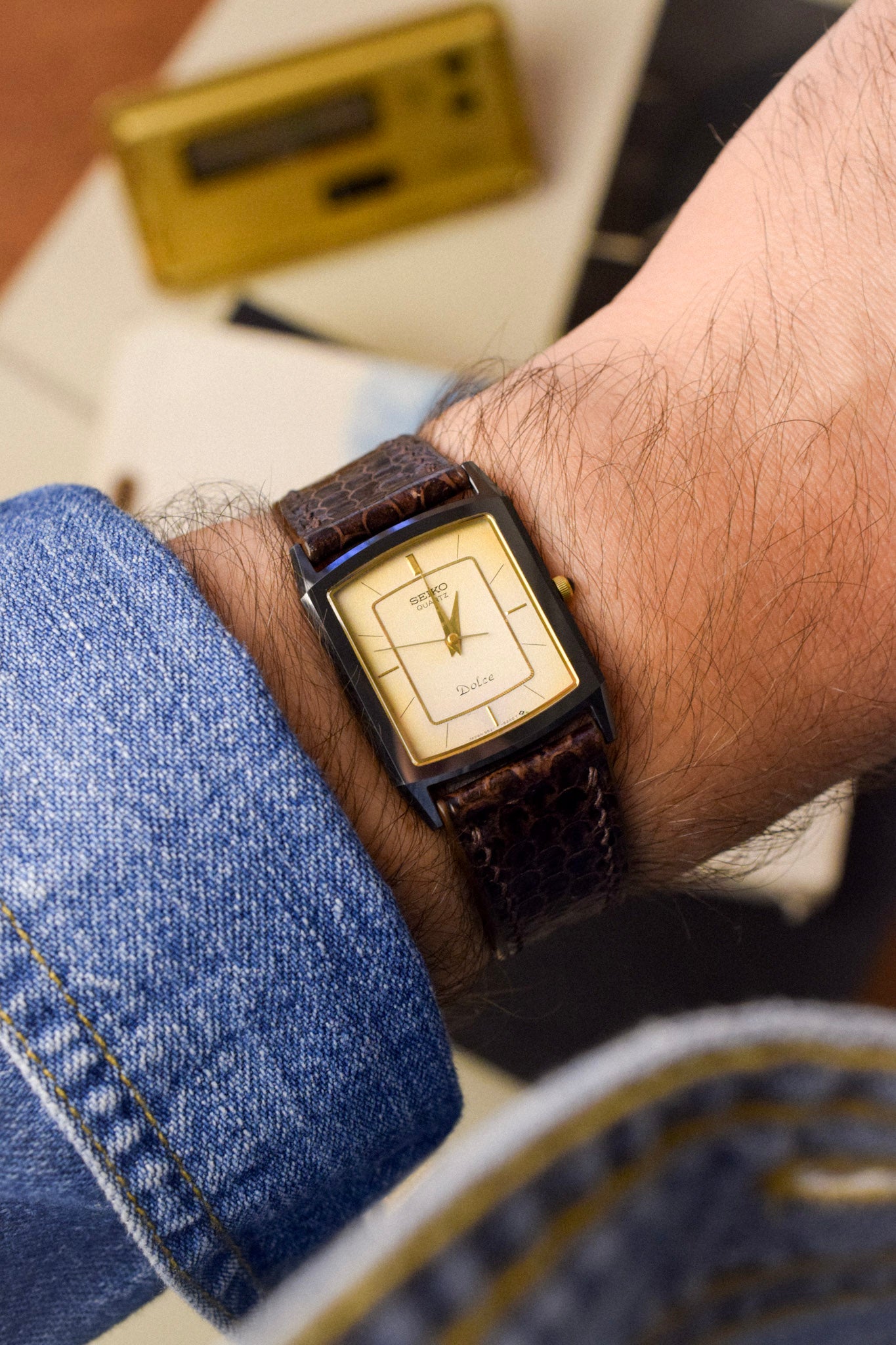 1984 Seiko Dolce Ceramic Beveled Tank