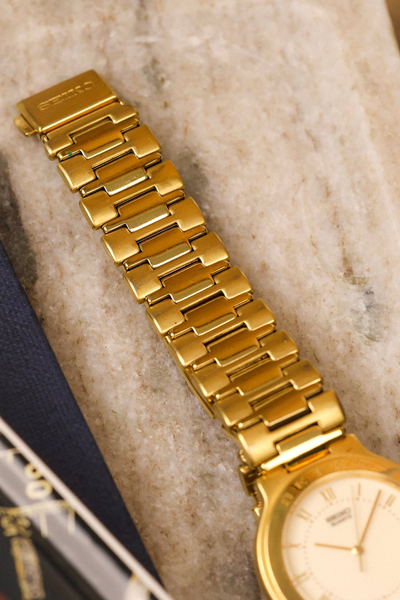 2002 Seiko Golden Signed Bezel Roman Sector