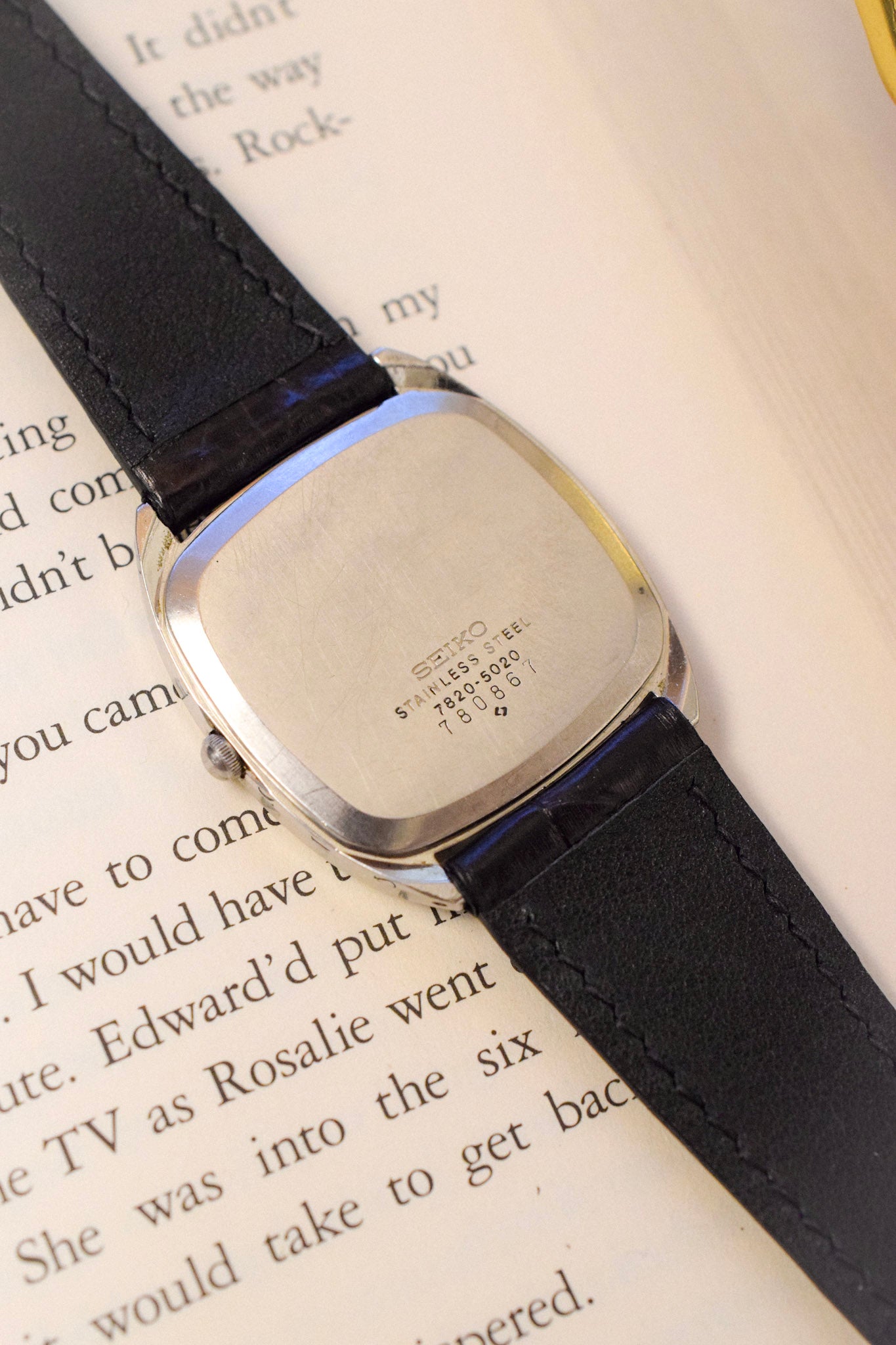 1977 Seiko Quartz Roman Steel Tonneau
