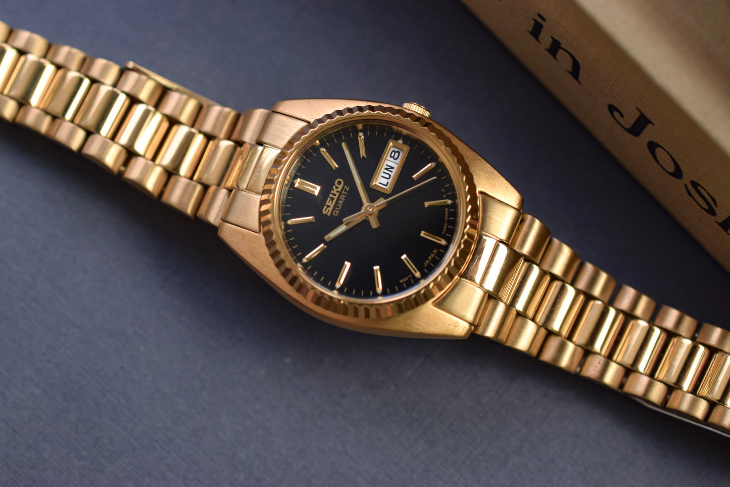 1990 Seiko "Ladies Size" Gilt Dial Day-Date "President"