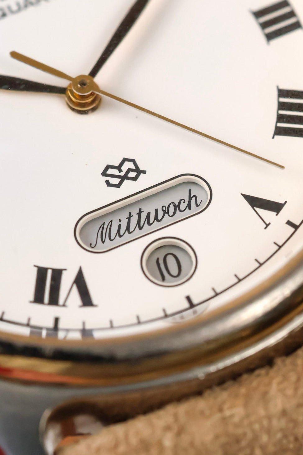 1988 Seiko SQ Two Toned Roman Script Day-Date (German Days of the Week)