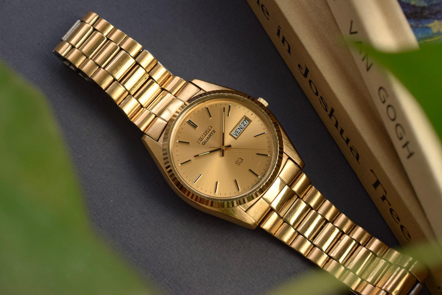 1997 Seiko SQ Champagne Dial Day-Date "President"