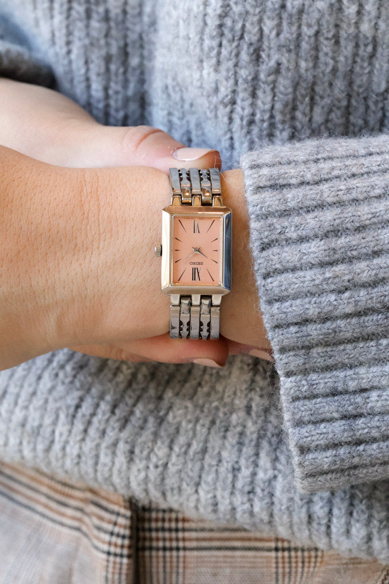 1998 Seiko Mini Pink Salmon Tank - New Old Stock