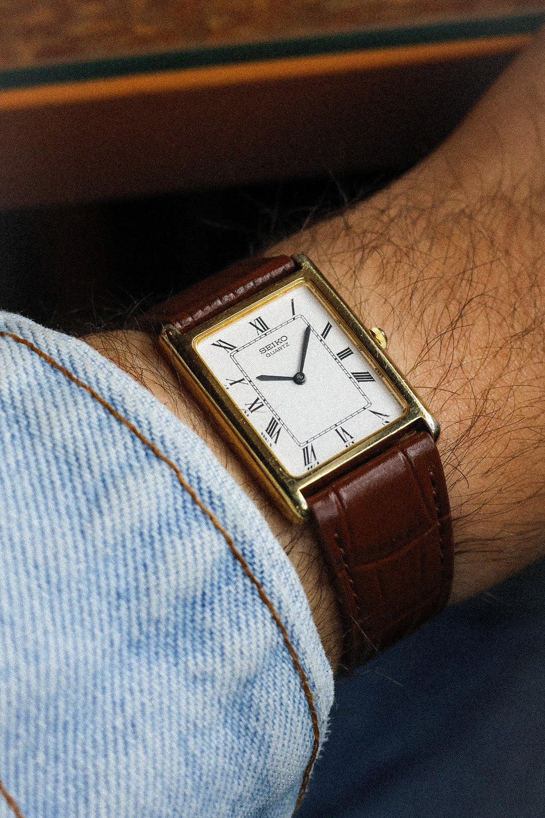 1985 Seiko White Roman Tank