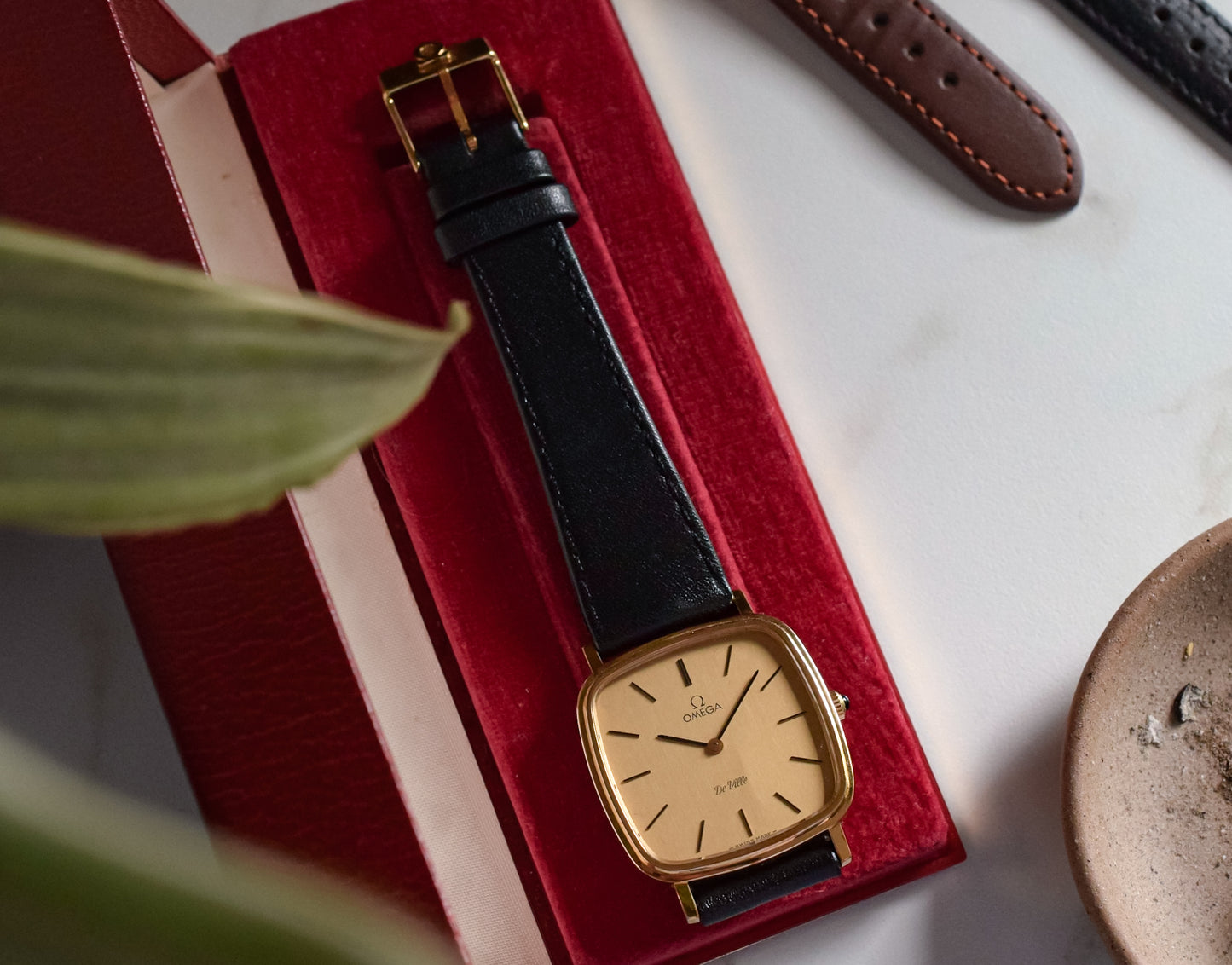 1970s Gold Plated Mechanical Omega TV - Serviced