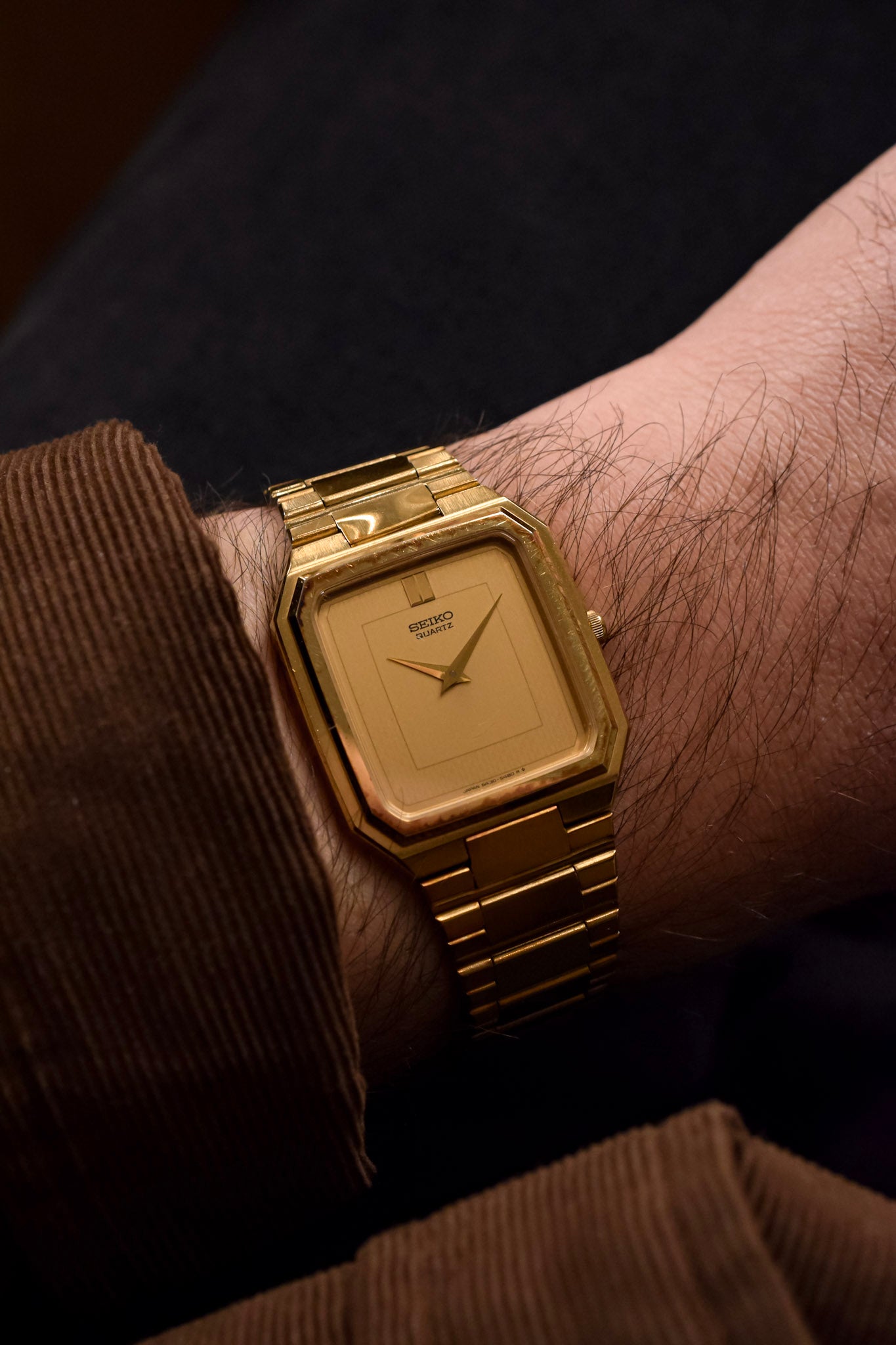 1982 Seiko Golden Geometric Motif Jumbo Octo