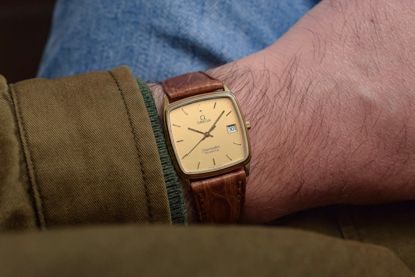 1980s Omega Seamaster Monaco - Brown Strap