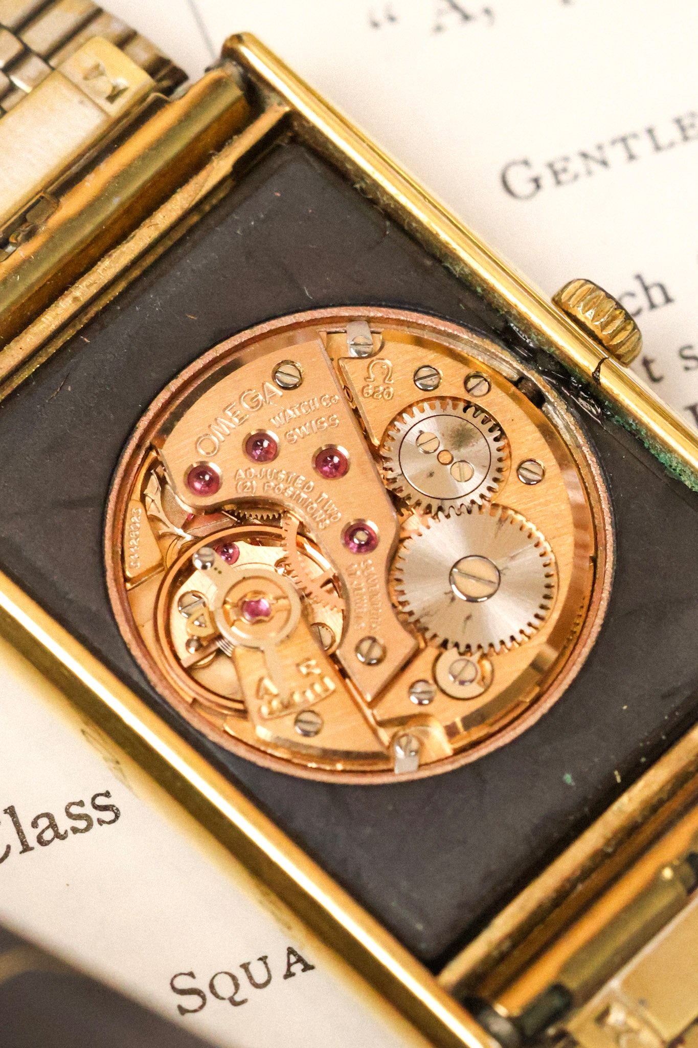 1970s Omega De Ville Golden Quadrant Jumbo Tank