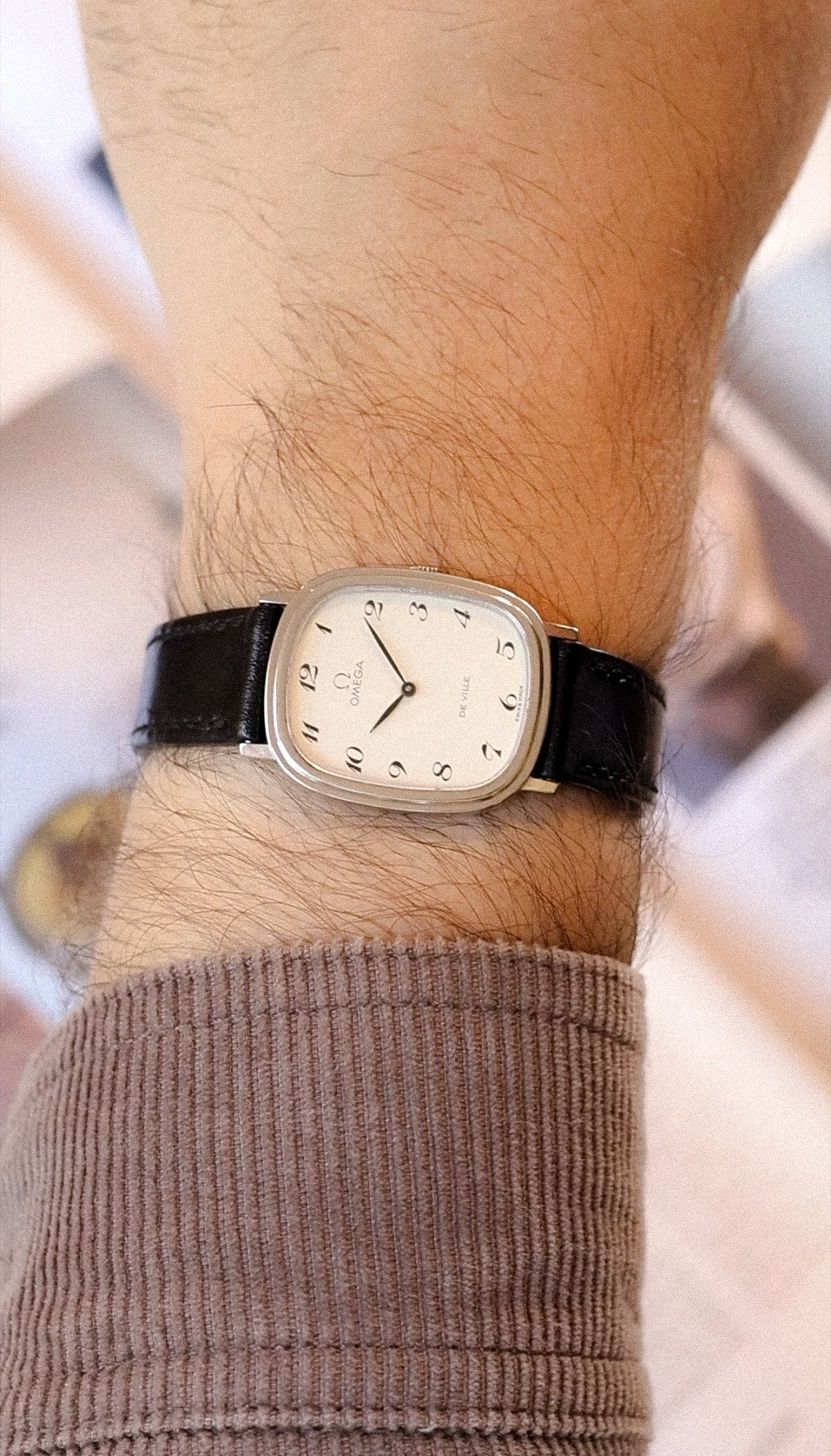 1970s Mechanical Omega De Ville Steel Breguet Dial Ellipse