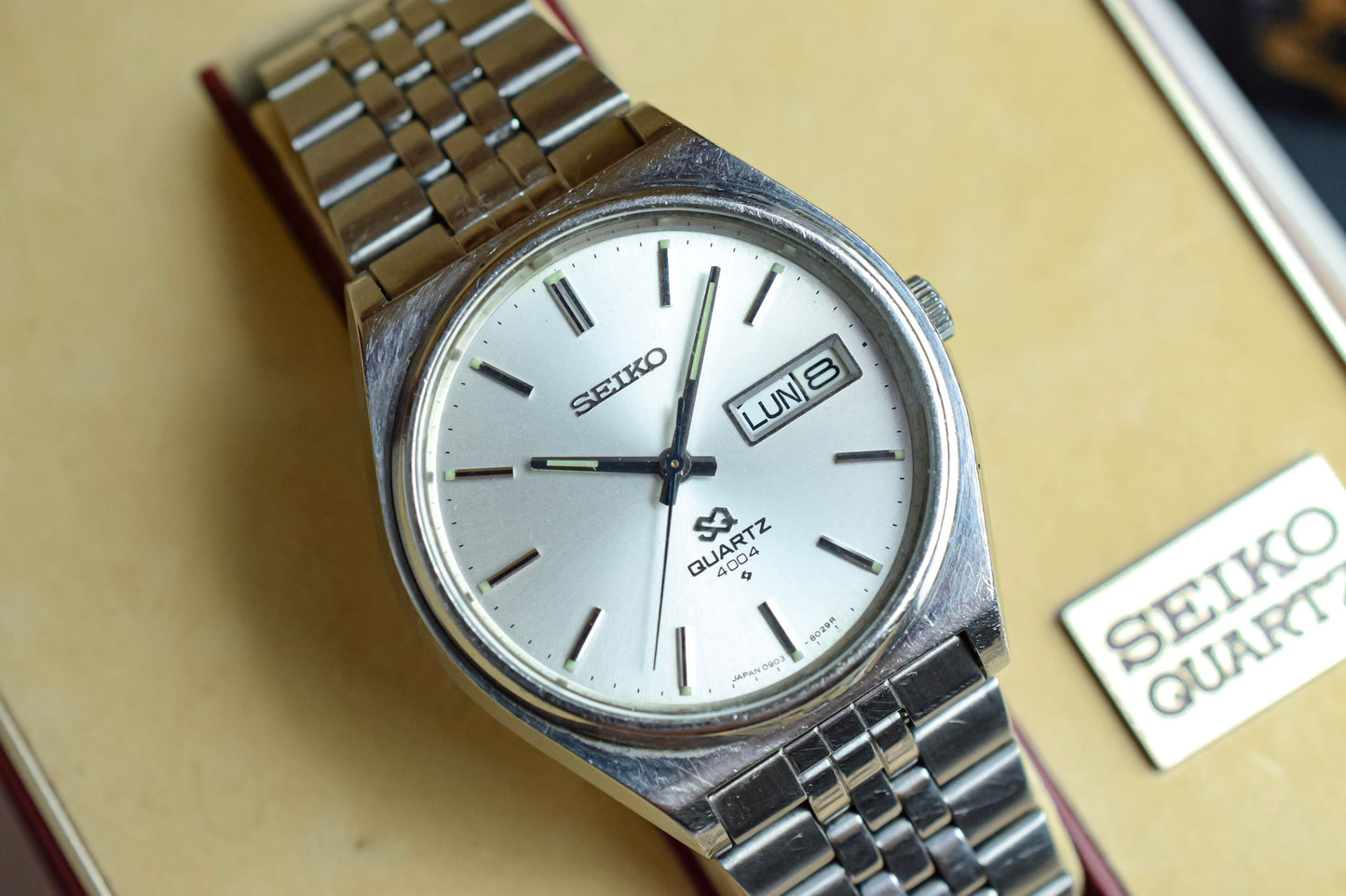 1976 Seiko SQ Steel Cushion Day-Date (Excellent in Box)