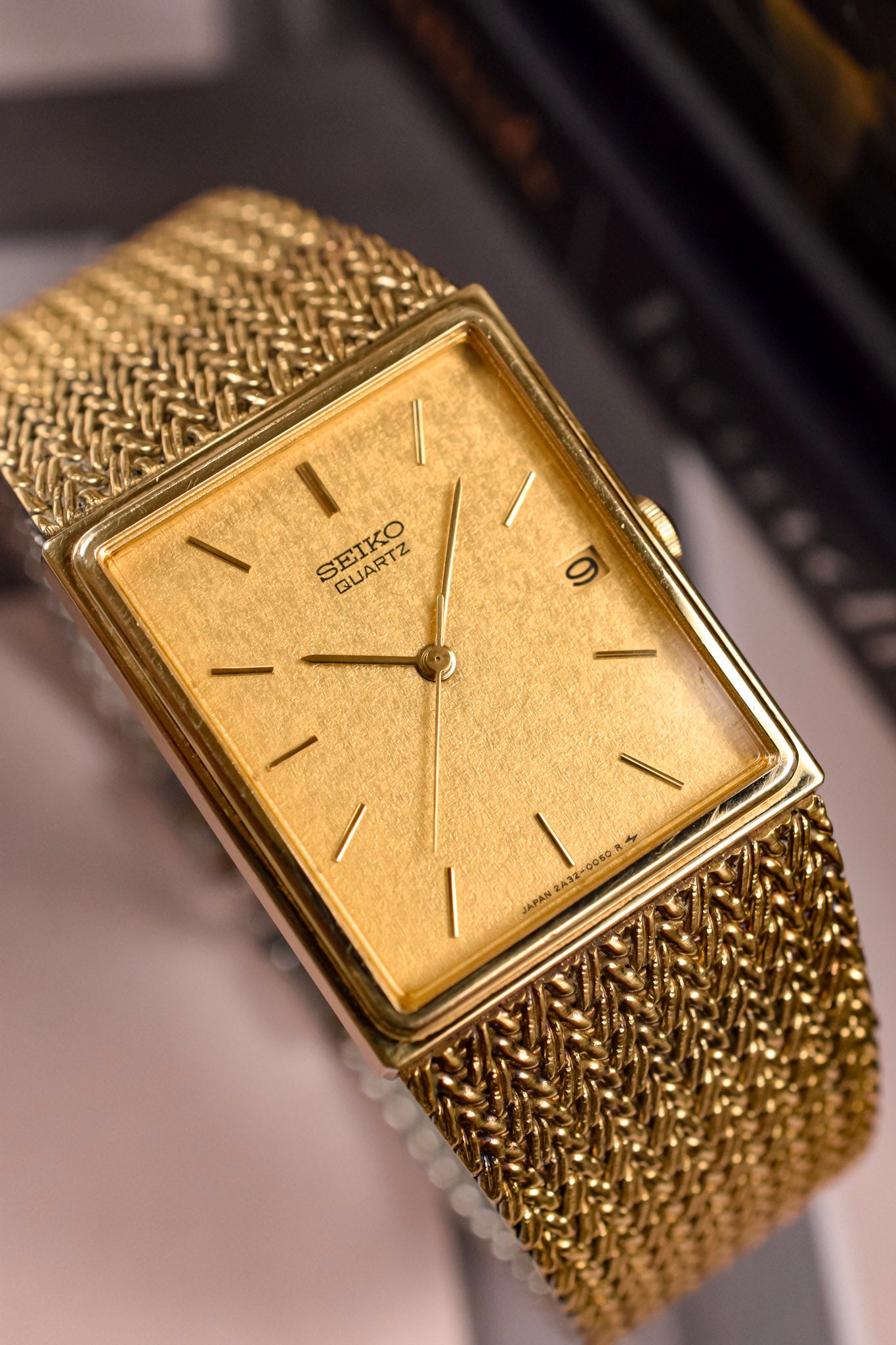 1986 Seiko Golden Snowflake Lattice Bracelet Tank