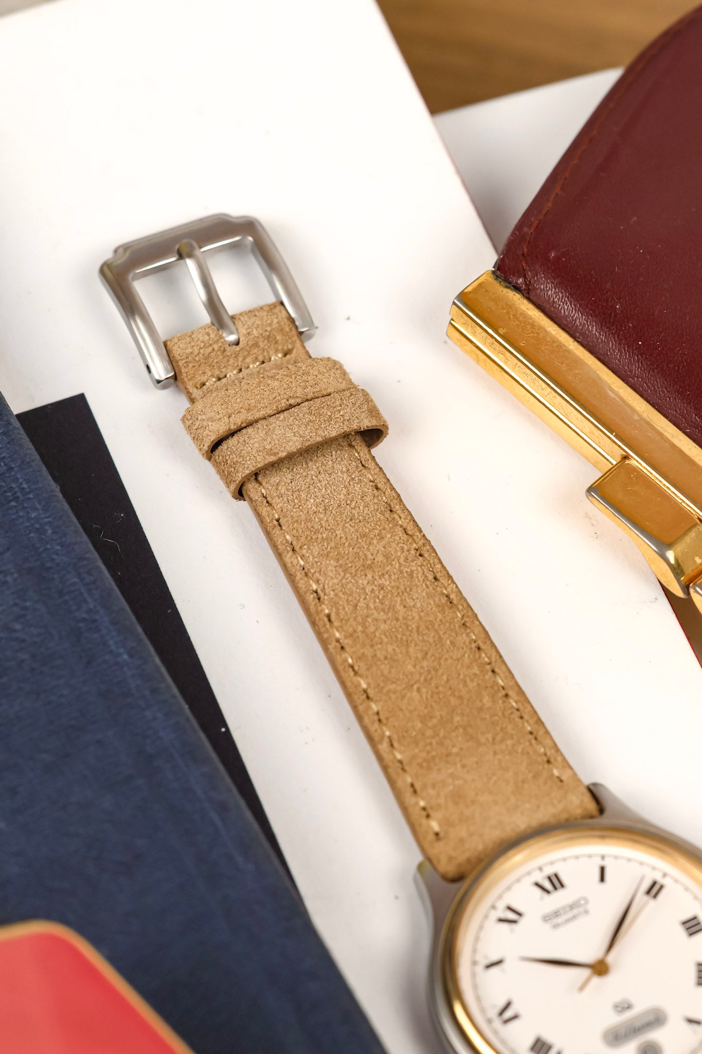 1988 Seiko SQ Two Toned Roman Script Day-Date (German Days of the Week)