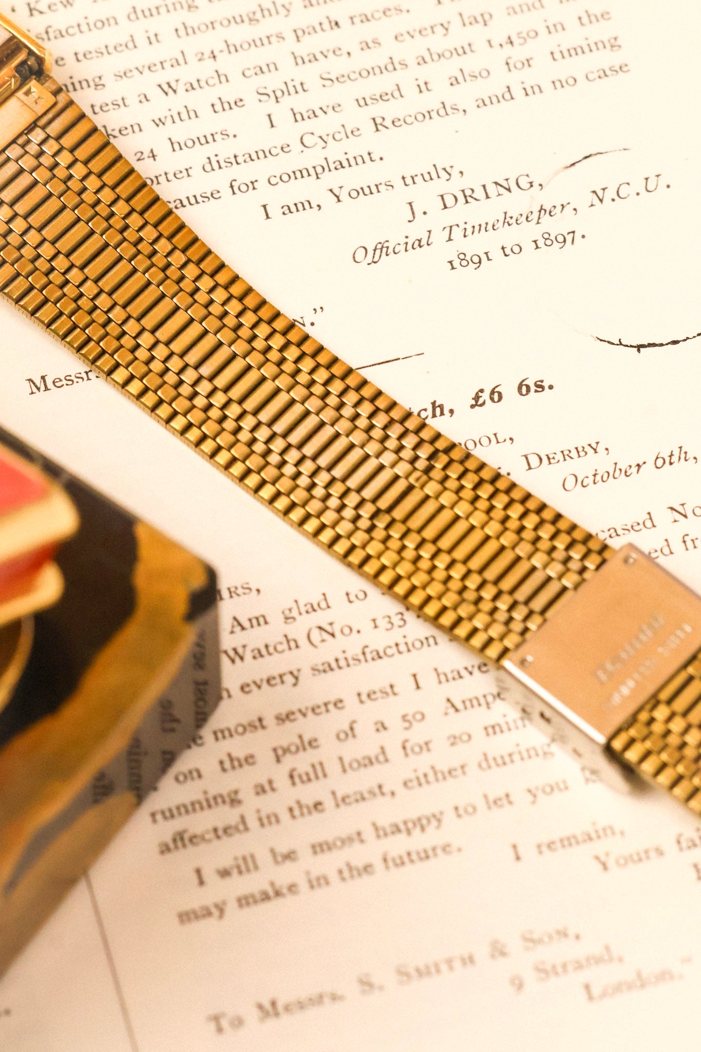 1970s Omega De Ville Golden Quadrant Jumbo Tank