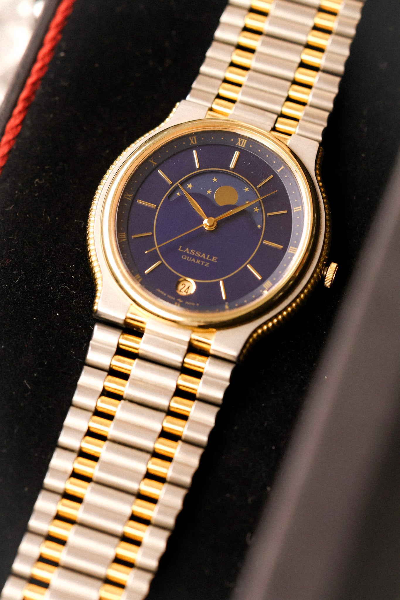 1985 Seiko Lassale Moonphase Coin Edge Ellipse