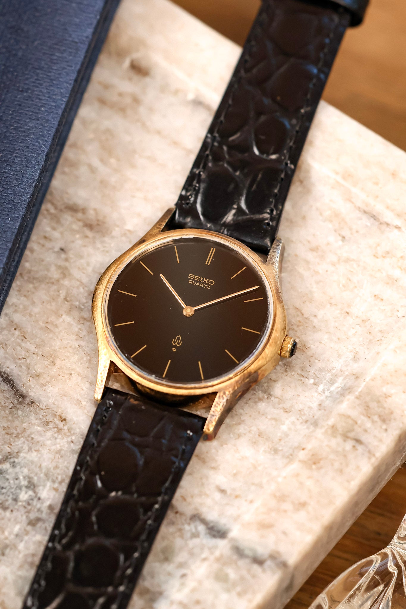 1978 Seiko SilverWave Gilt Hammered 925 Silver Case