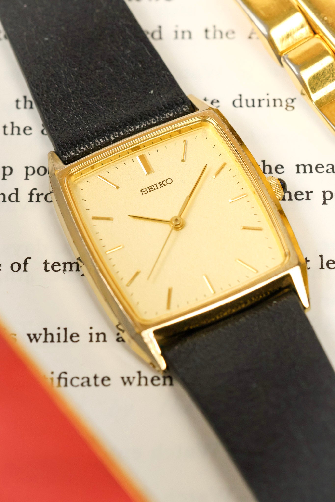 1990 Seiko Golden Beveled Lug Tank - Toyota Award Piece