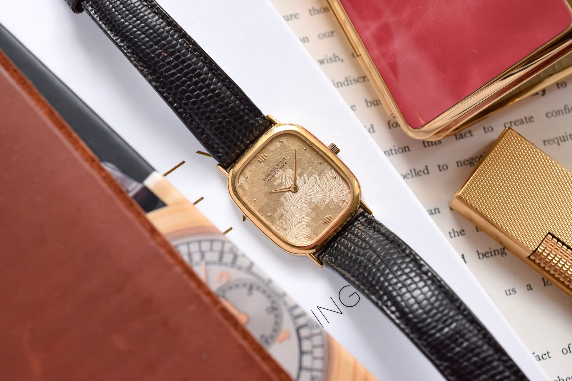 Hamilton Masterpiece Checkered Dial Ellipse GM Award – Oldtimer