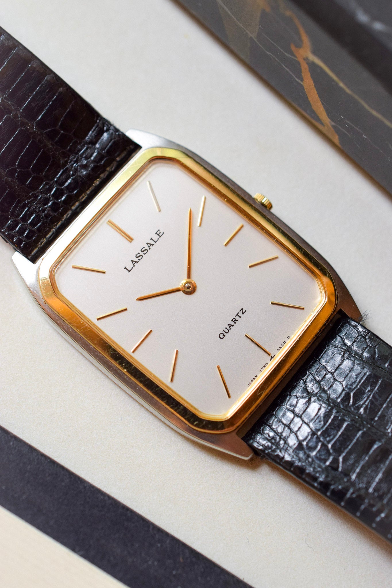 1984 Seiko Lassale Two Toned Silver Carree