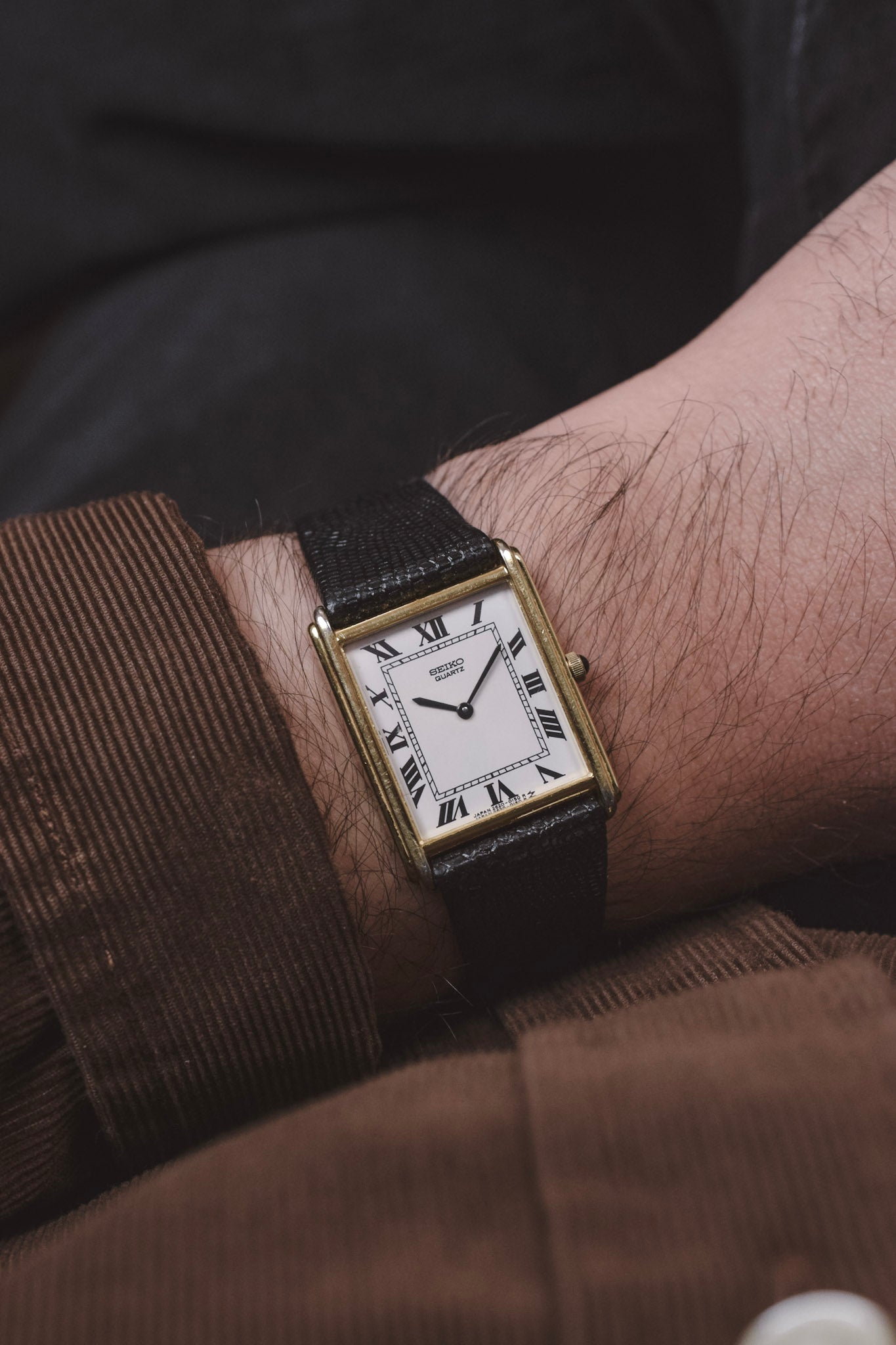 1980 Seiko Stepped Roman Tank