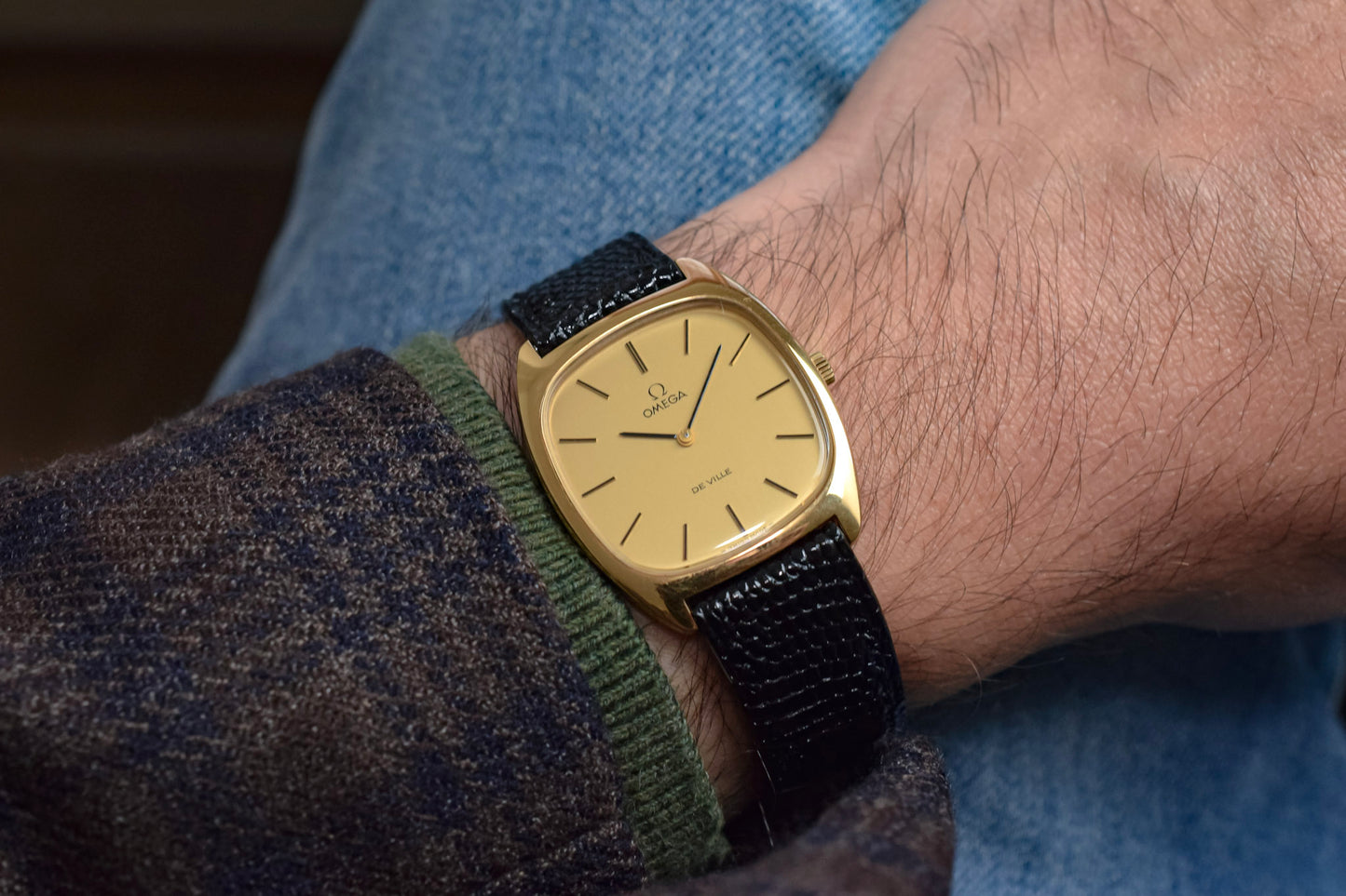 1970s Omega De Ville Champagne Tonneau