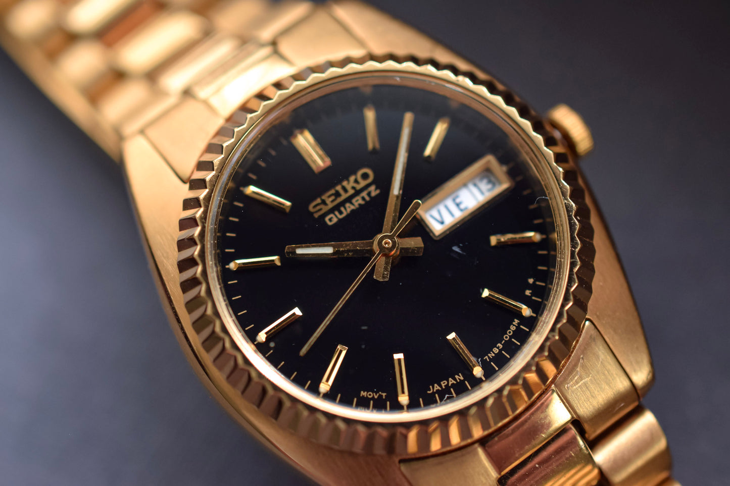 1990 Seiko "Ladies Size" Gilt Dial Day-Date "President"