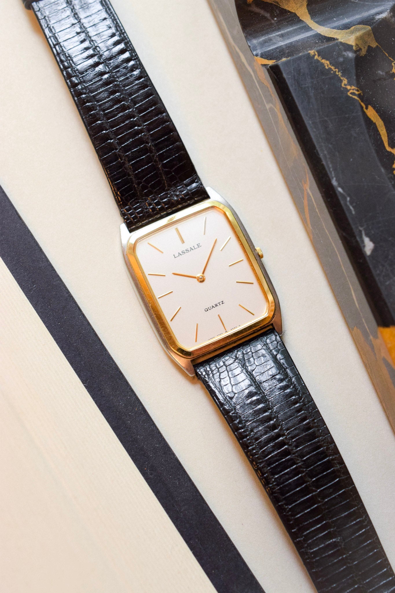 1984 Seiko Lassale Two Toned Silver Carree