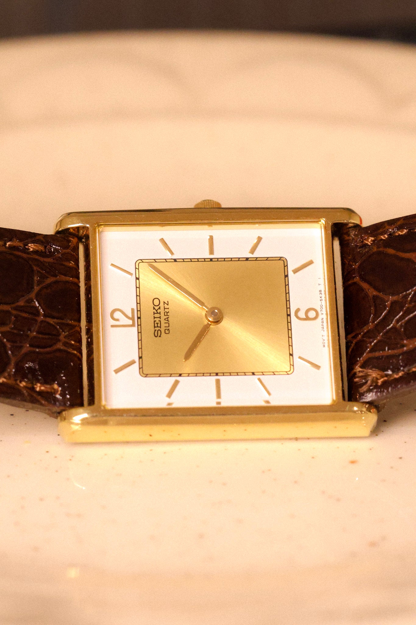 1992 Seiko Dual Tone Dial Tank – Oldtimer Watch Shop