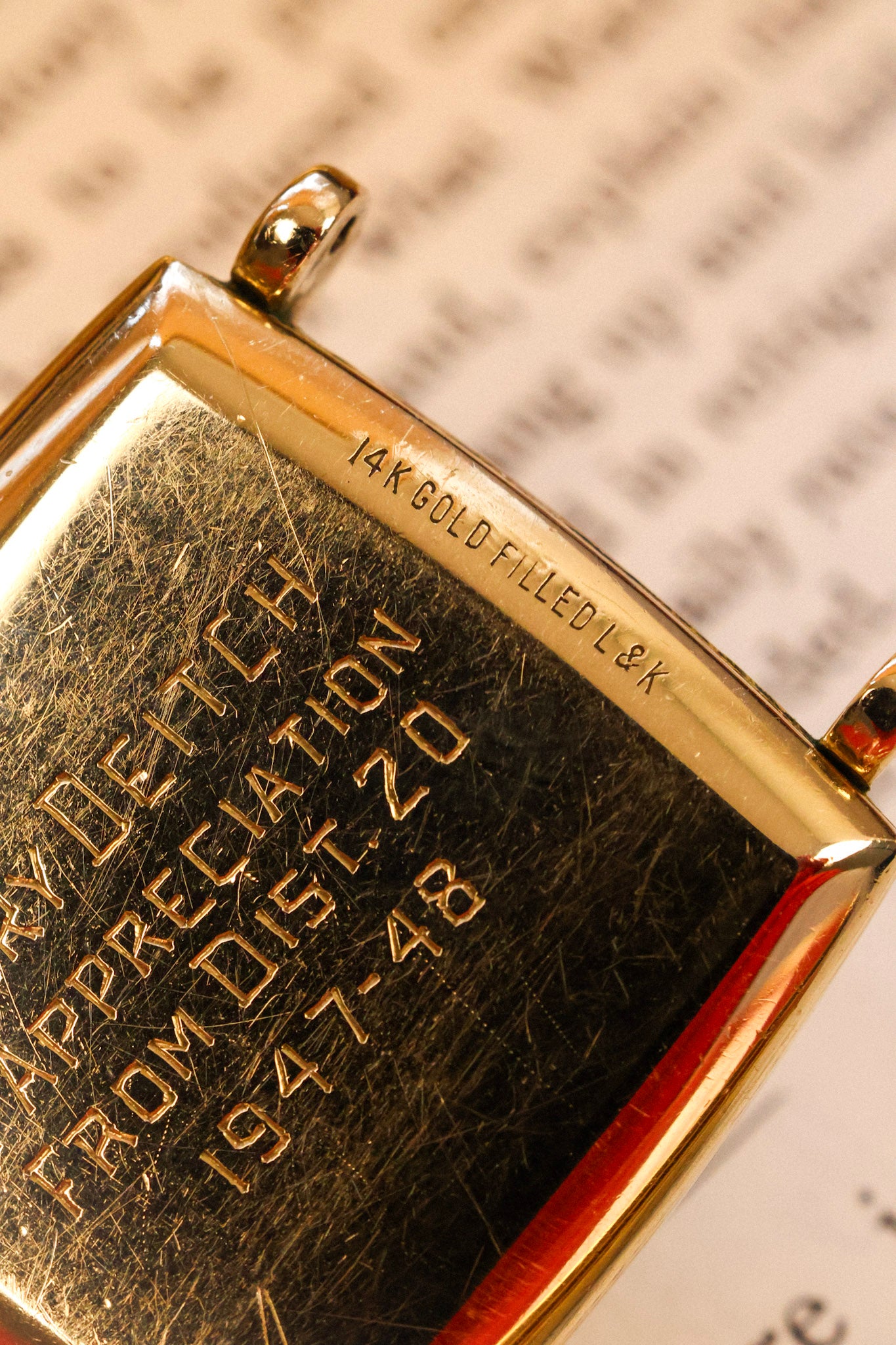 1948 Hamilton Dyson - 14K Gold Filled Award Watch