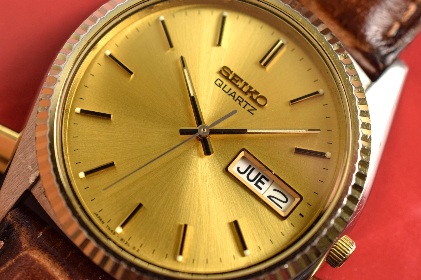 1988 Seiko Champagne Fluted Bezel Day-Date