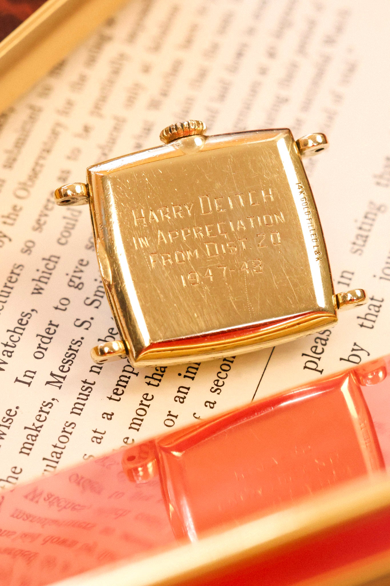 1948 Hamilton Dyson - 14K Gold Filled Award Watch – Oldtimer Watch