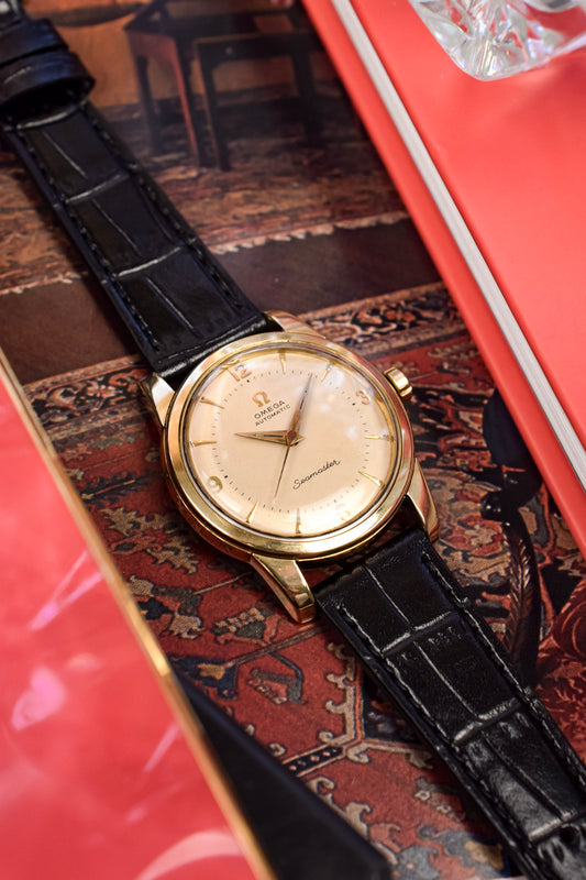 1950s Omega Seamaster Explorer Dial Automatic Gold Capped