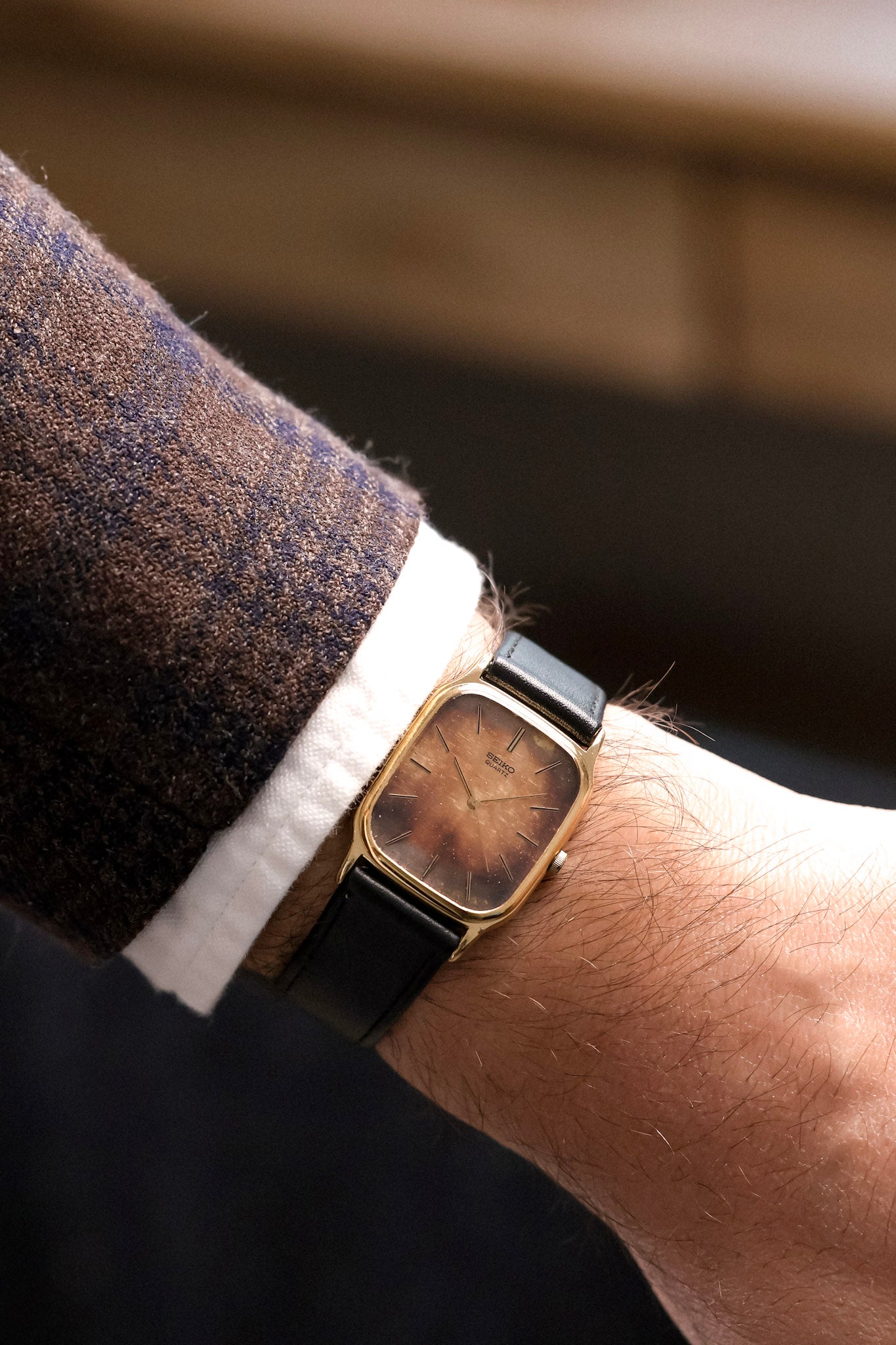 1979 Seiko SilverWave Patina Linen Ellipse