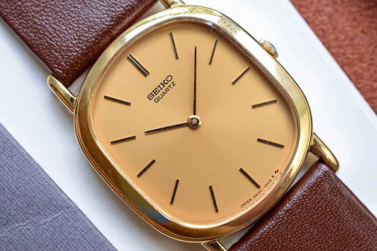 1980 Seiko Sunray Champagne Ellipse