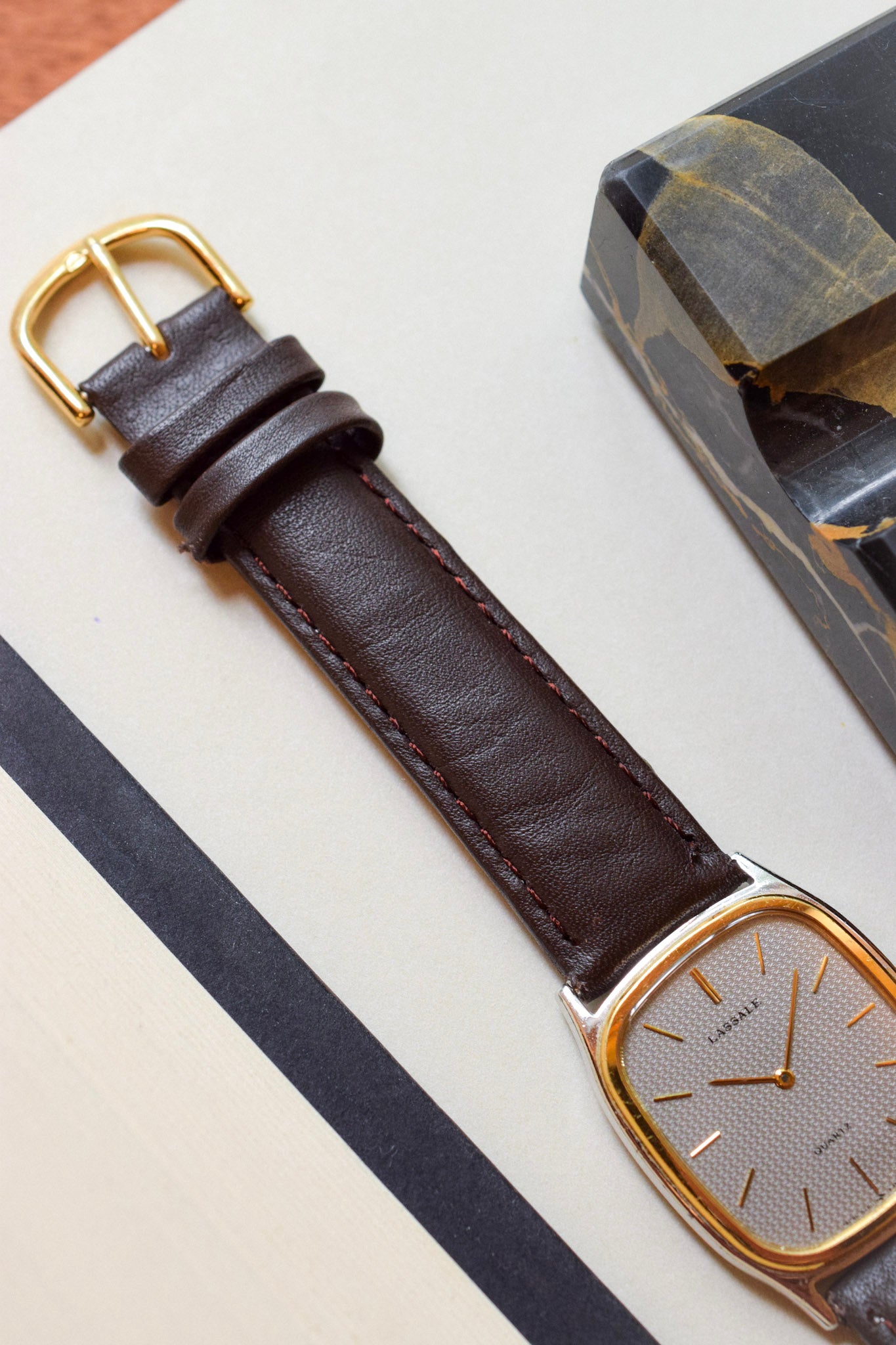 1984 Seiko Lassale Gray Honeycomb Ellipse