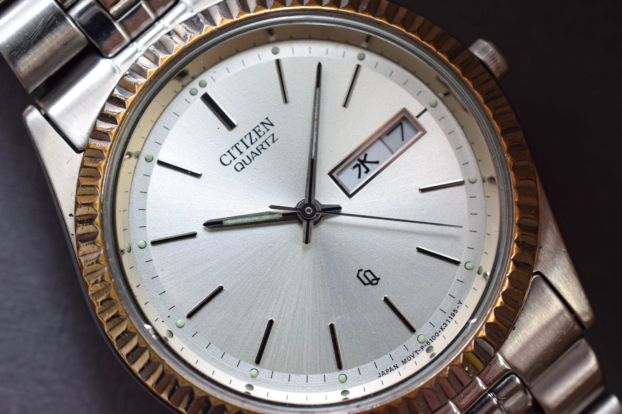 CITIZEN デジタルQUARTZ CQ CITIZEN Quartz CQ Men Watch 3801-898443 SMT Day Date FOR