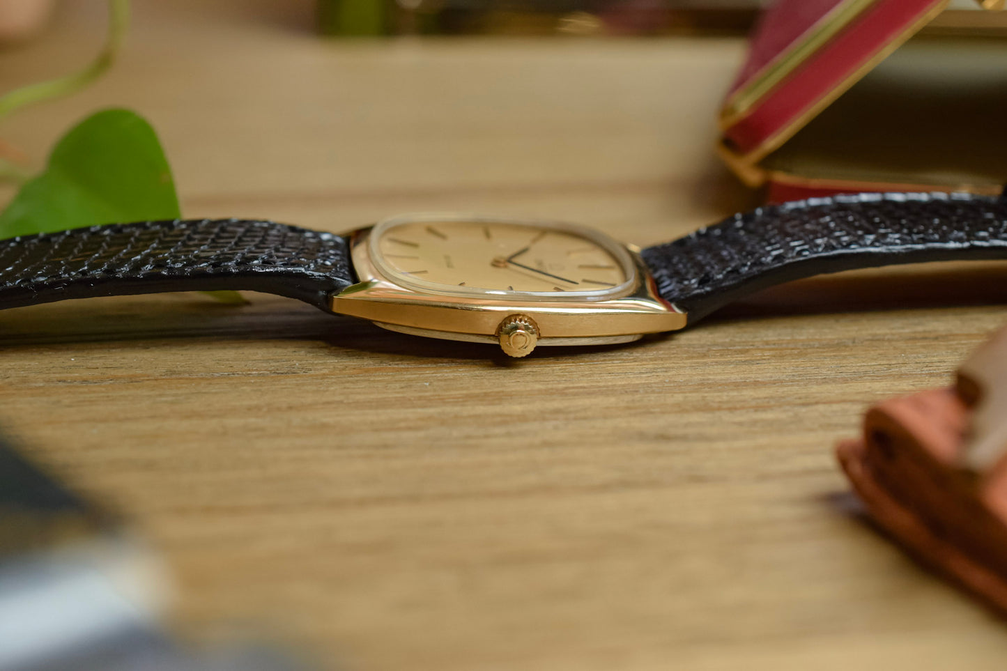 1970s Omega De Ville Champagne Tonneau
