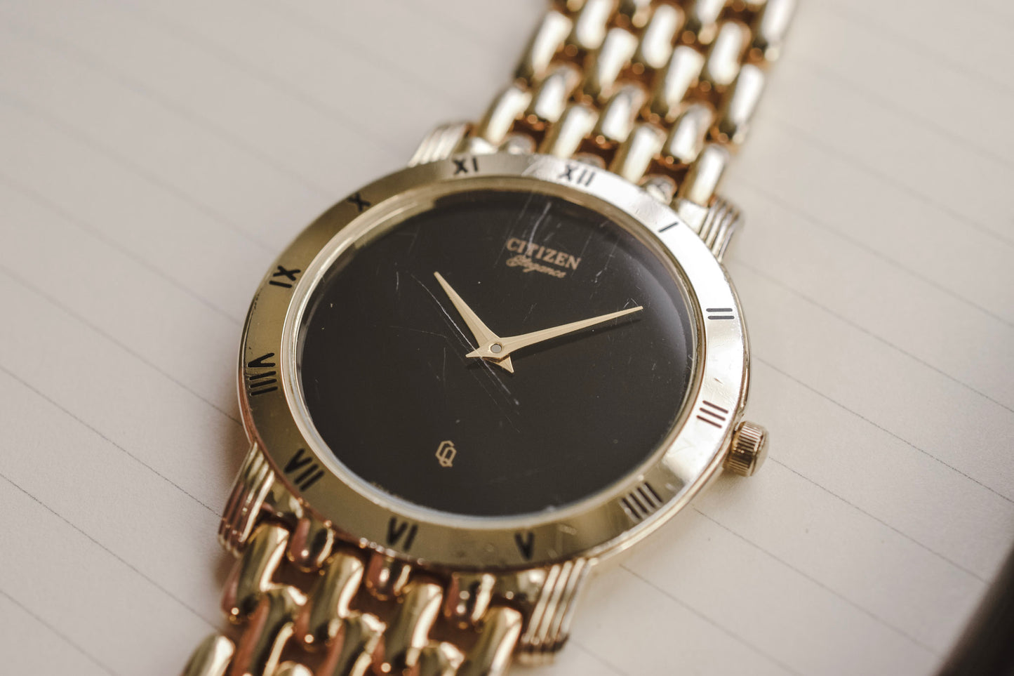 1984 Citizen Elegance Roman Bezel