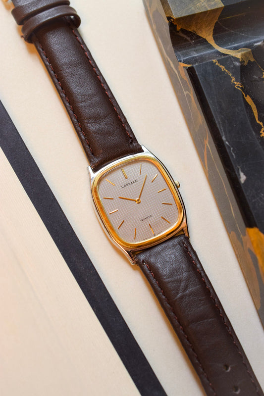 1984 Seiko Lassale Gray Honeycomb Ellipse