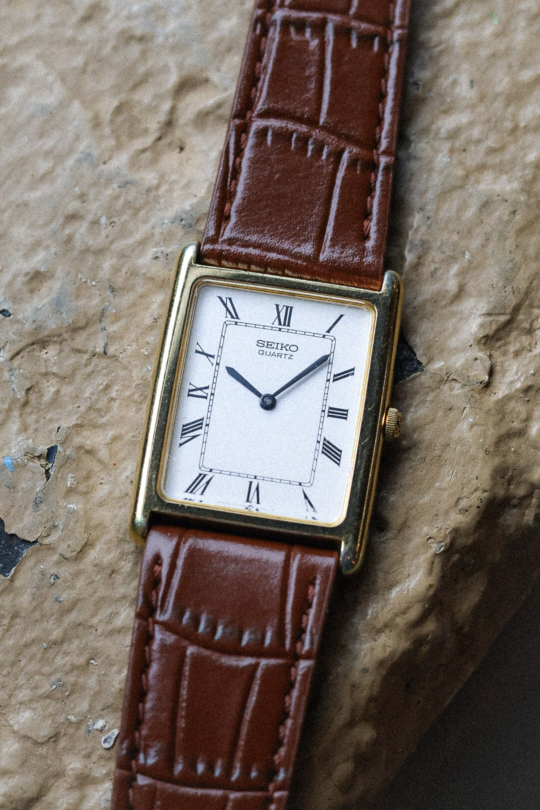 1985 Seiko White Roman Tank