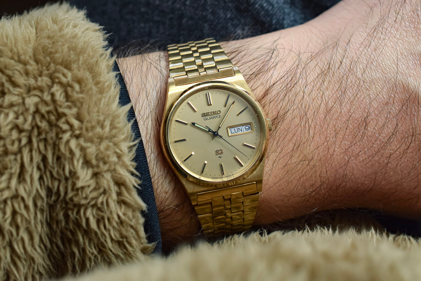 1980 Seiko SQ Golden Cushion Day-Date (Near Mint in Box)