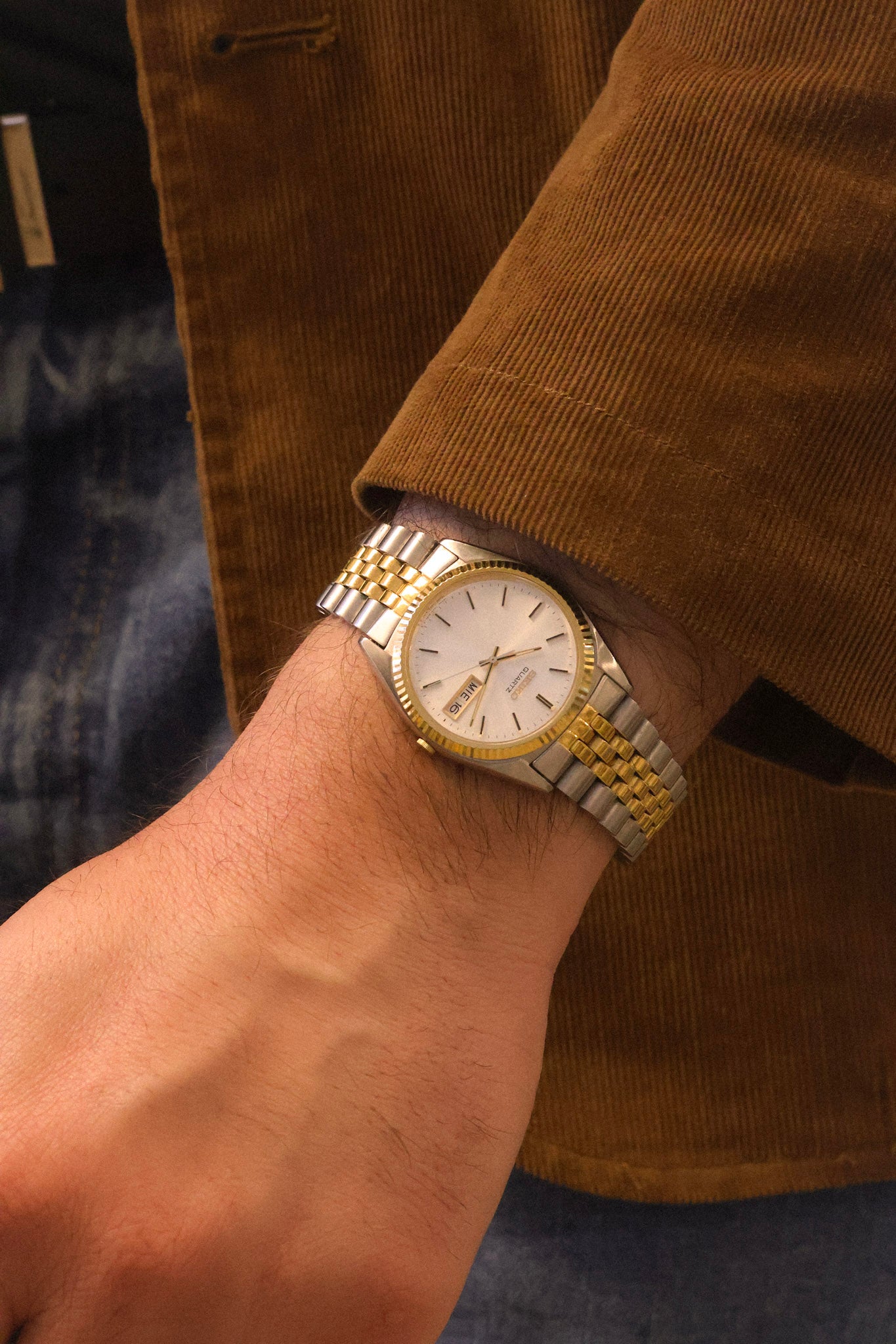 1993 Seiko Silver Two Toned Jubilee Prez